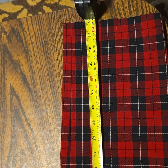 Jones New York straight leg red plaid slacks. - Picture 7 of 7
